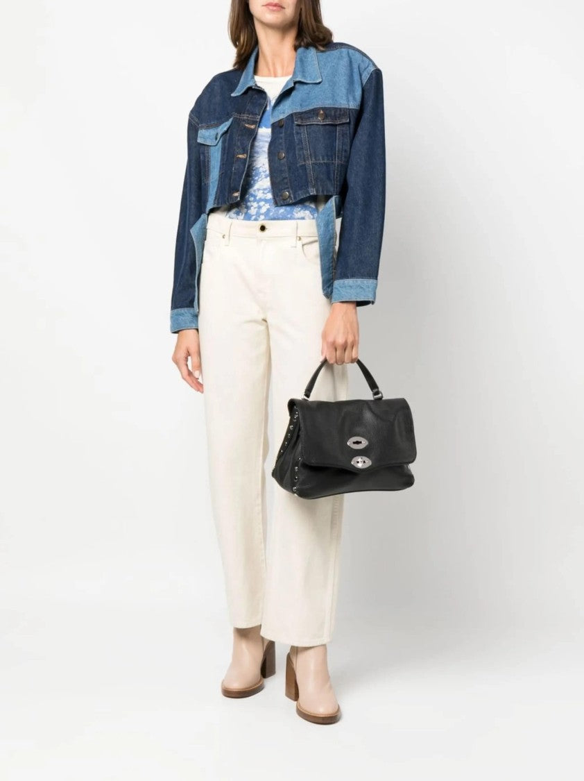 Zanellato Structured Black Pebbled Leather Handbag