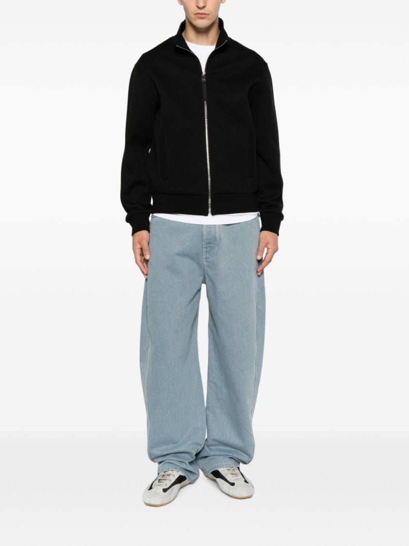 Givenchy Loose Five-Pocket Denim Wide-Leg Pants