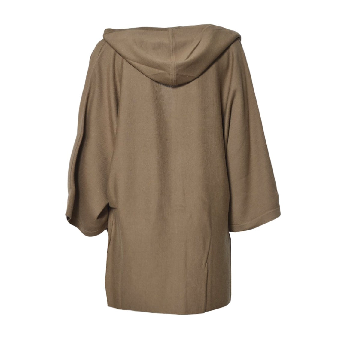 Max Mara Hooded Wrap Coat With Relaxed Fit And Three-Quarter Sleeves