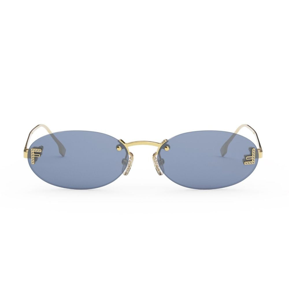 Fendi First Crystal Oval Rimless Sunglasses