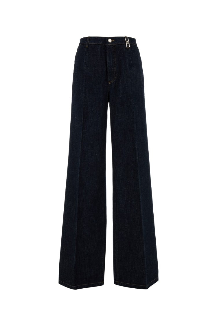 Dolce & Gabbana High-Waisted Wide-Leg Denim Pants