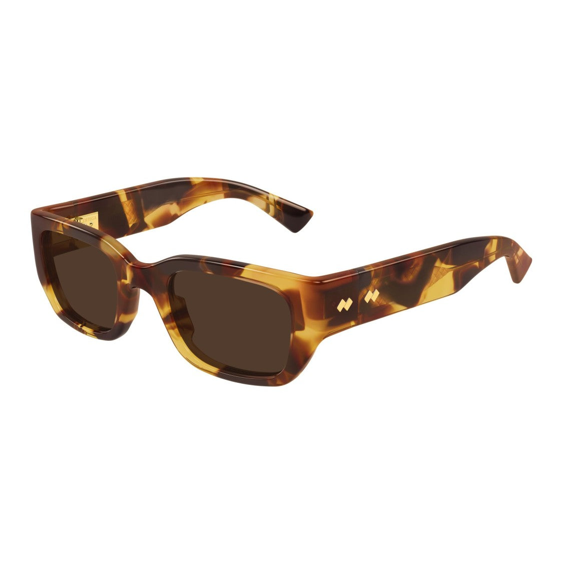 Bottega Veneta Bv1401sa Tortoiseshell Rectangular Sunglasses