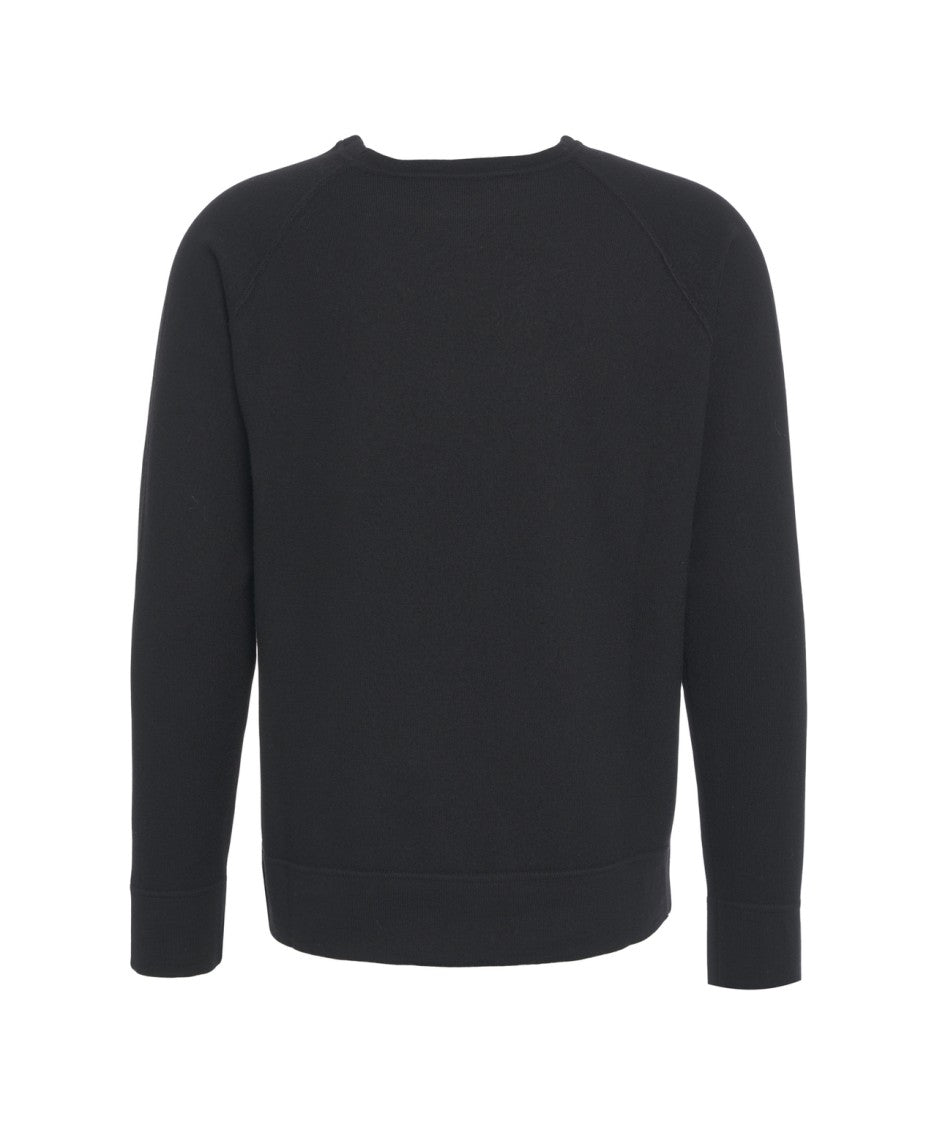 Grifoni Classic Black Cotton Knitwear Sweater