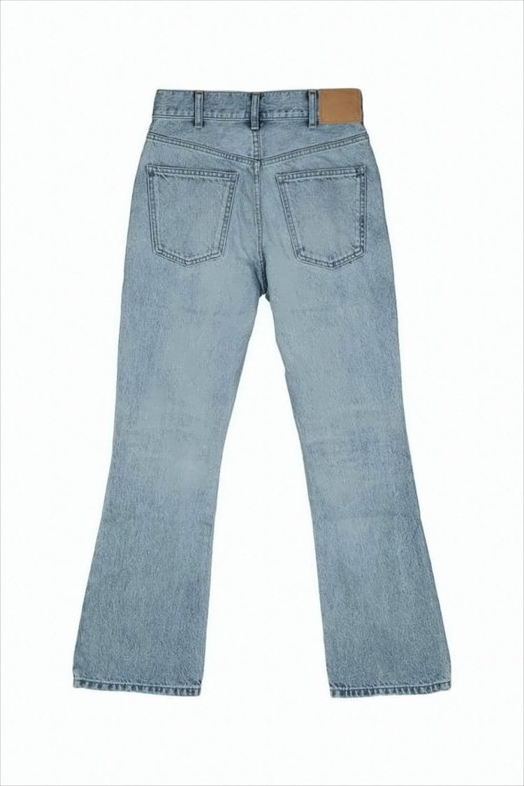 Celine Light Wash Denim Jeans With Vintage-Inspired Flare