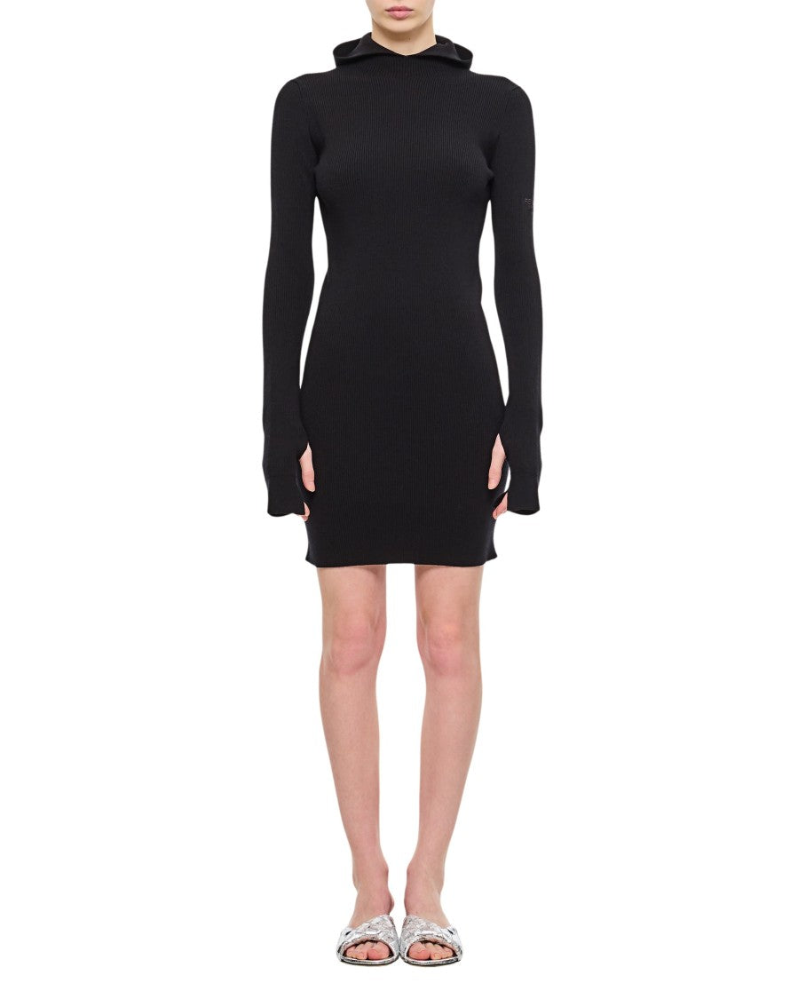 Fendi Wool Silk Ribs Mini Dress
