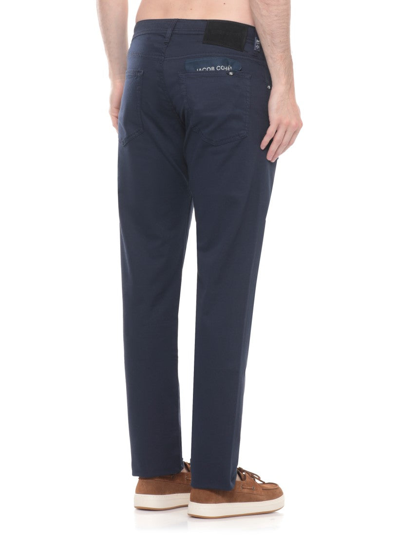 Jacob Cohen Blue Nick Slim Cotton Pants