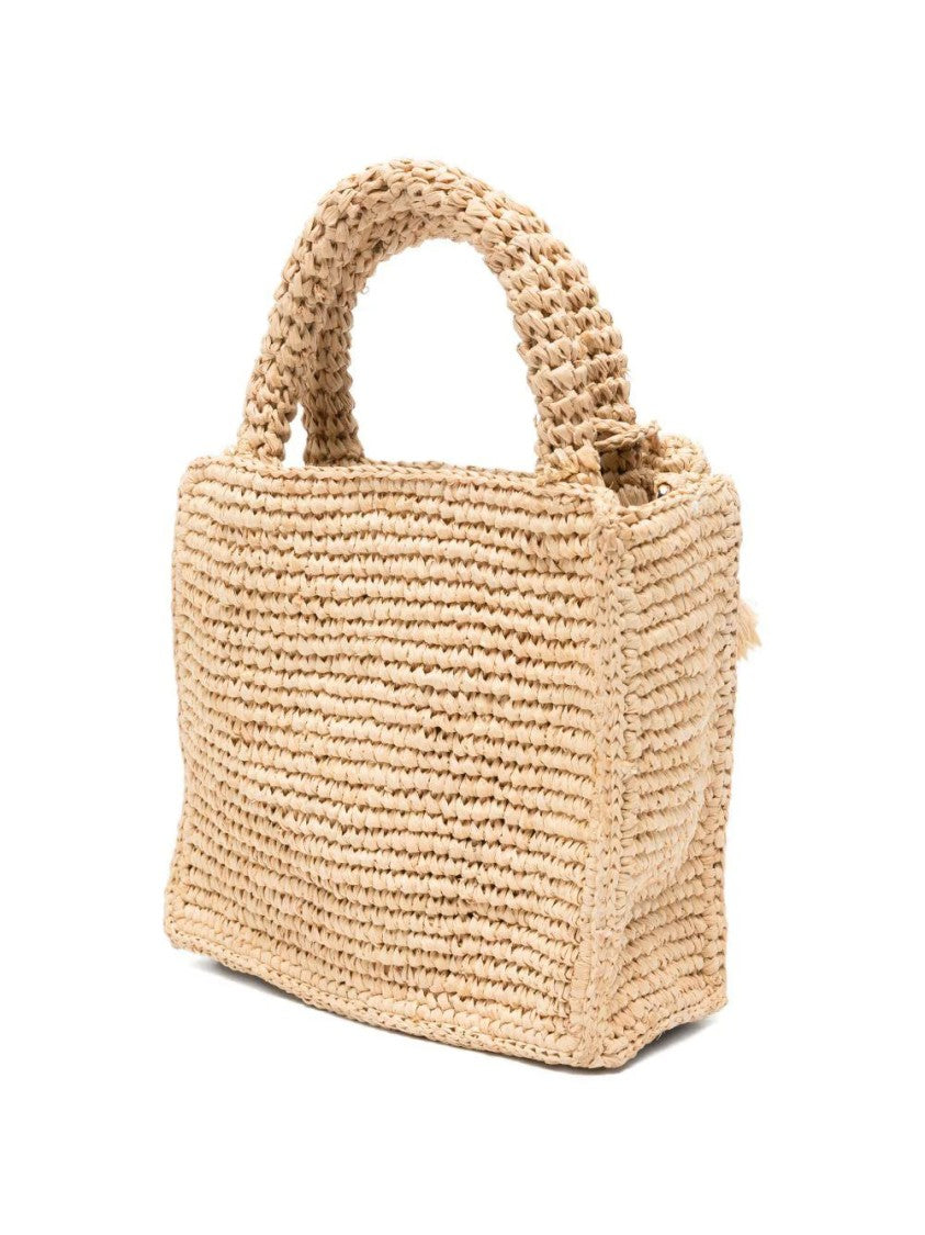 Mc2 Saint Barth Woven Handbag With Rectangular Shape And Braided Design