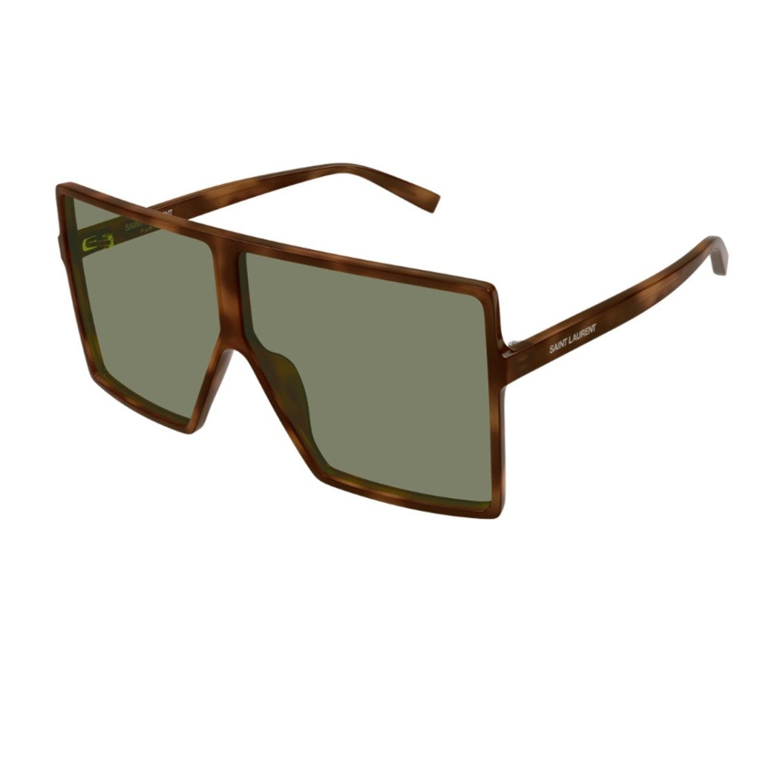 Saint Laurent Havana Betty S Acetate Mask Sunglasses