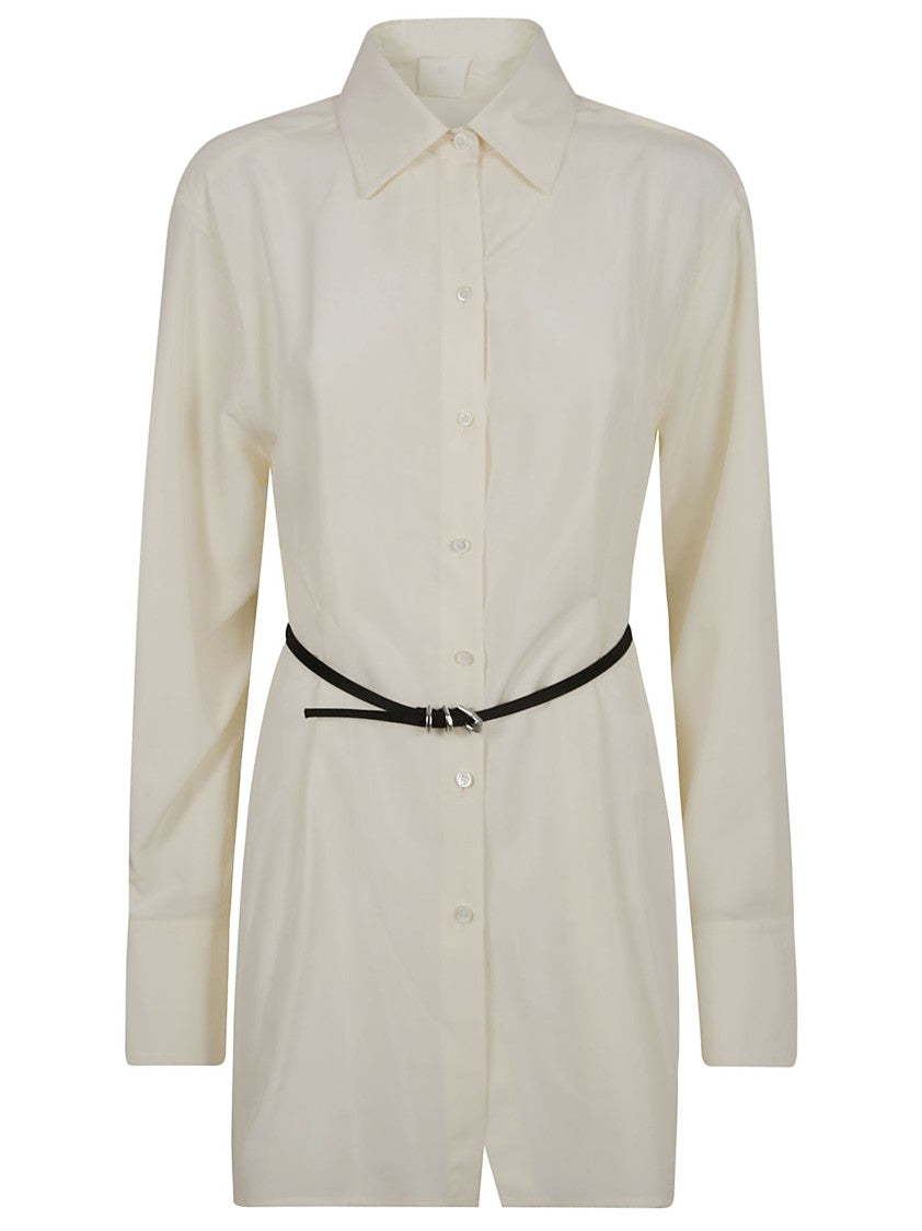 Givenchy Beige Silk Shirt With Classic Collar