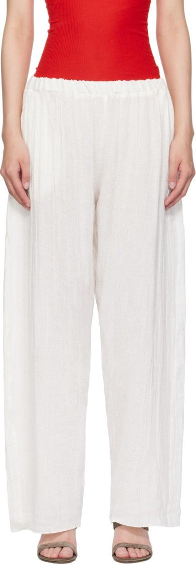 Baserange Wide-Leg Linen-Cotton Blend Pants