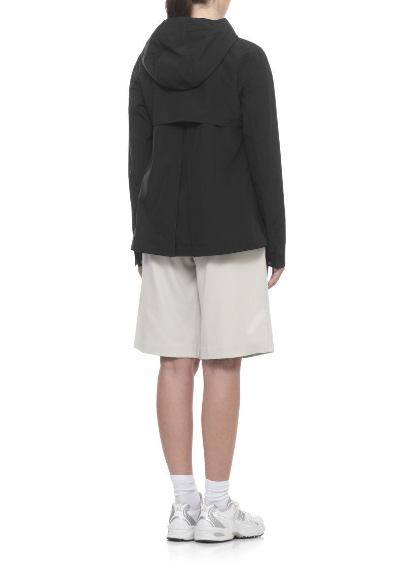 K-Way Black Madalina Hooded Jersey Jacket
