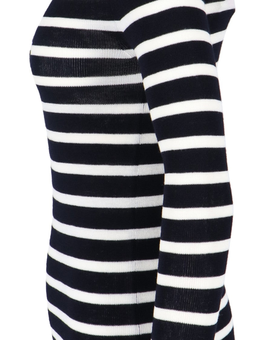 Valentino Blue Virgin Stripe Sweater – Blue