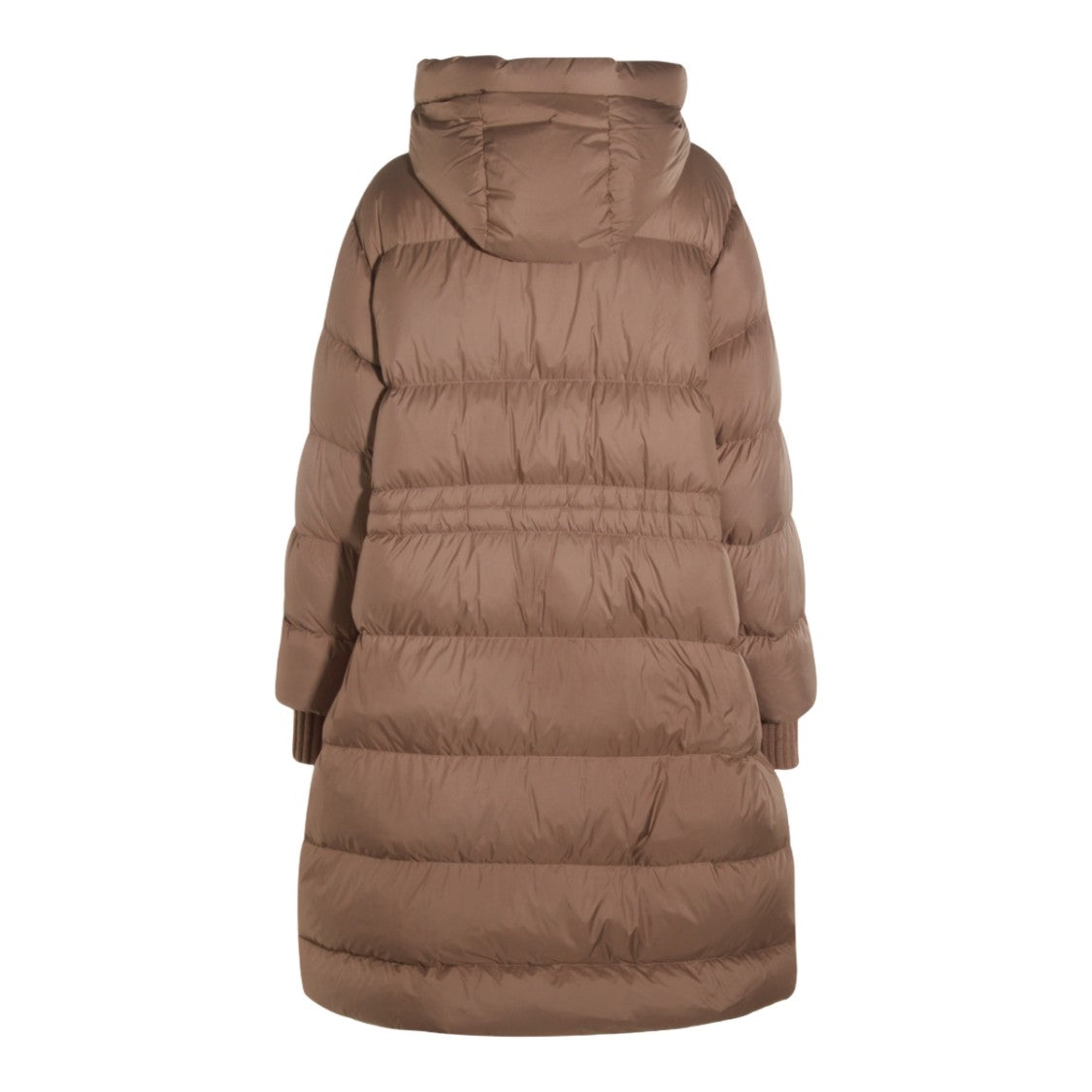 Fabiana Filippi Long Padded Down Coat With Horizontal Quilting