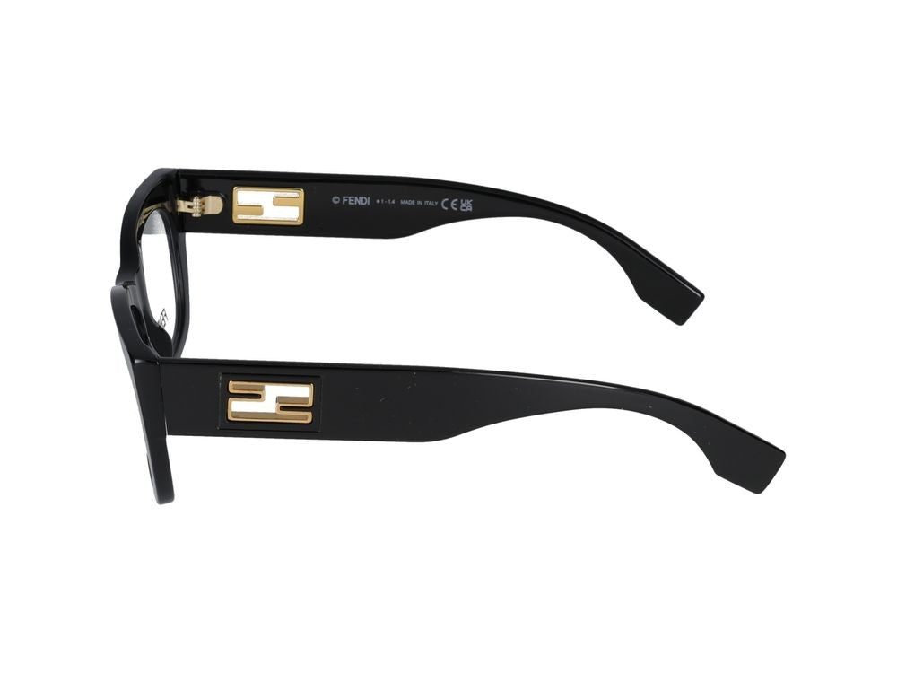 Maison Fendi Black Oversized Square Eyeglasses