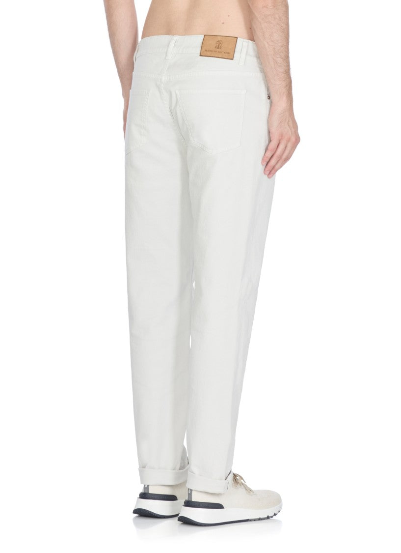 Brunello Cucinelli Ivory Cucinelli Cotton Pants