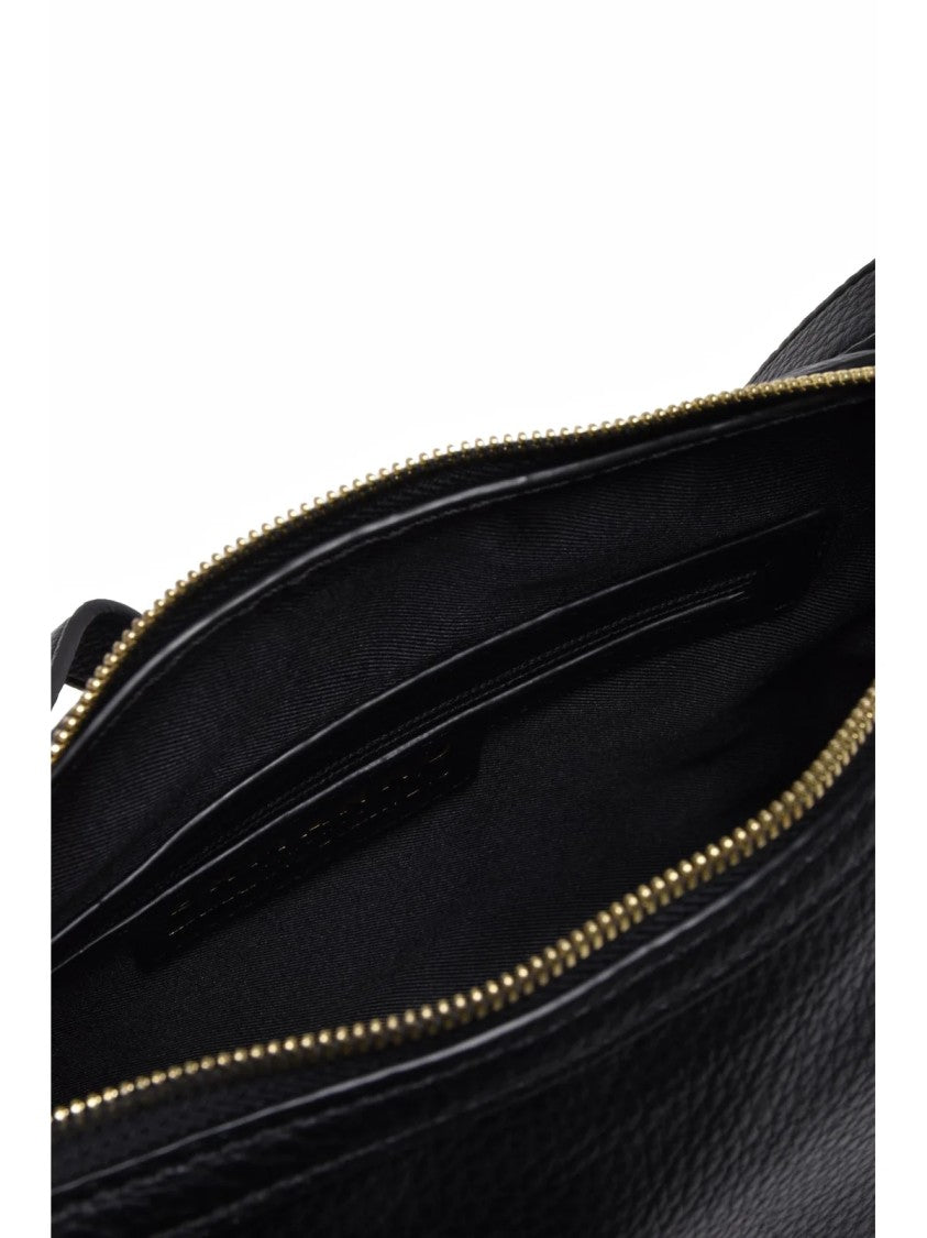 Ermanno Firenze Black Polyurethane Violeta Shoulder Bag
