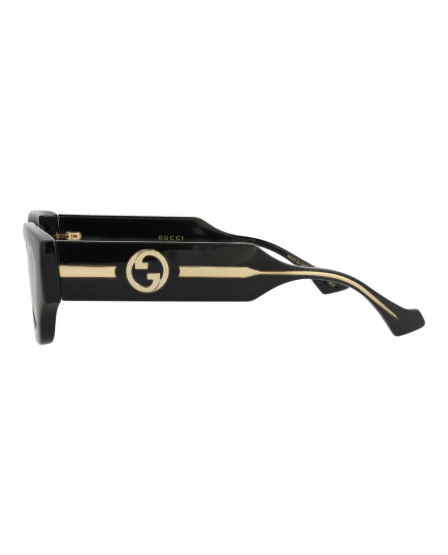 Gucci Cat Eye-Frame Injection Sunglasses With Gold Accents