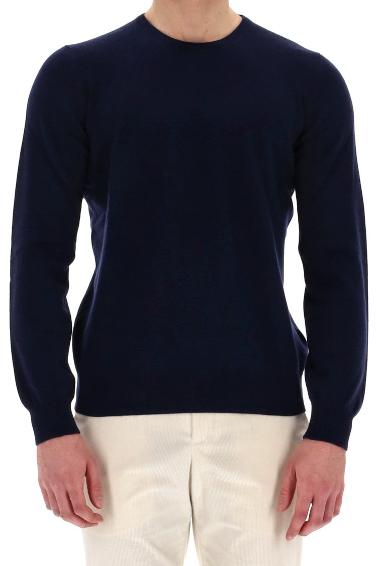 Barba Fine Wool-Cashmere Crewneck Sweater