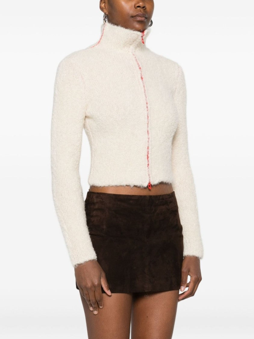 Diesel Cropped White Jacket