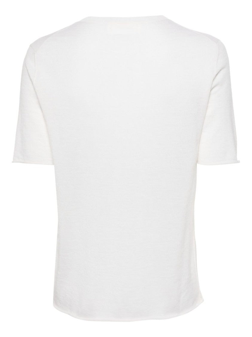 Lisa Yang White Ari Cashmere T-Shirt