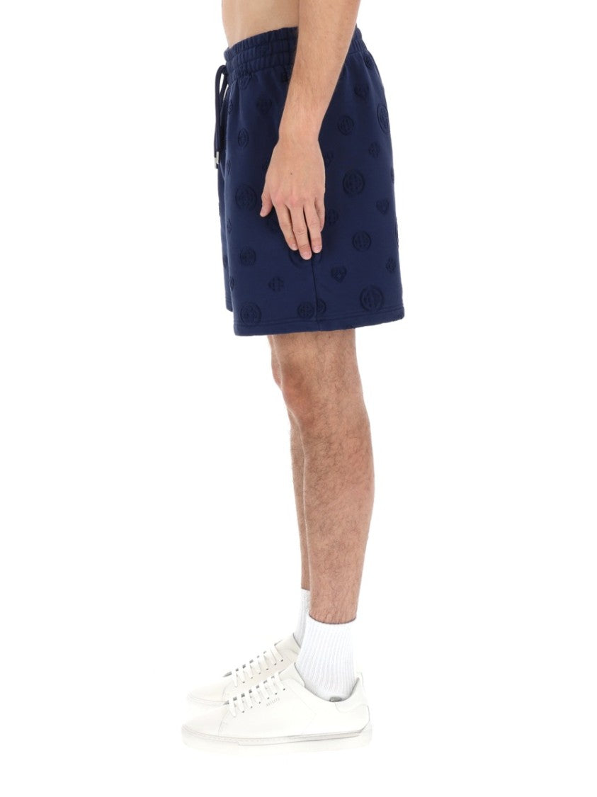 Casablanca Organic Cotton Embossed Logo Casual Shorts