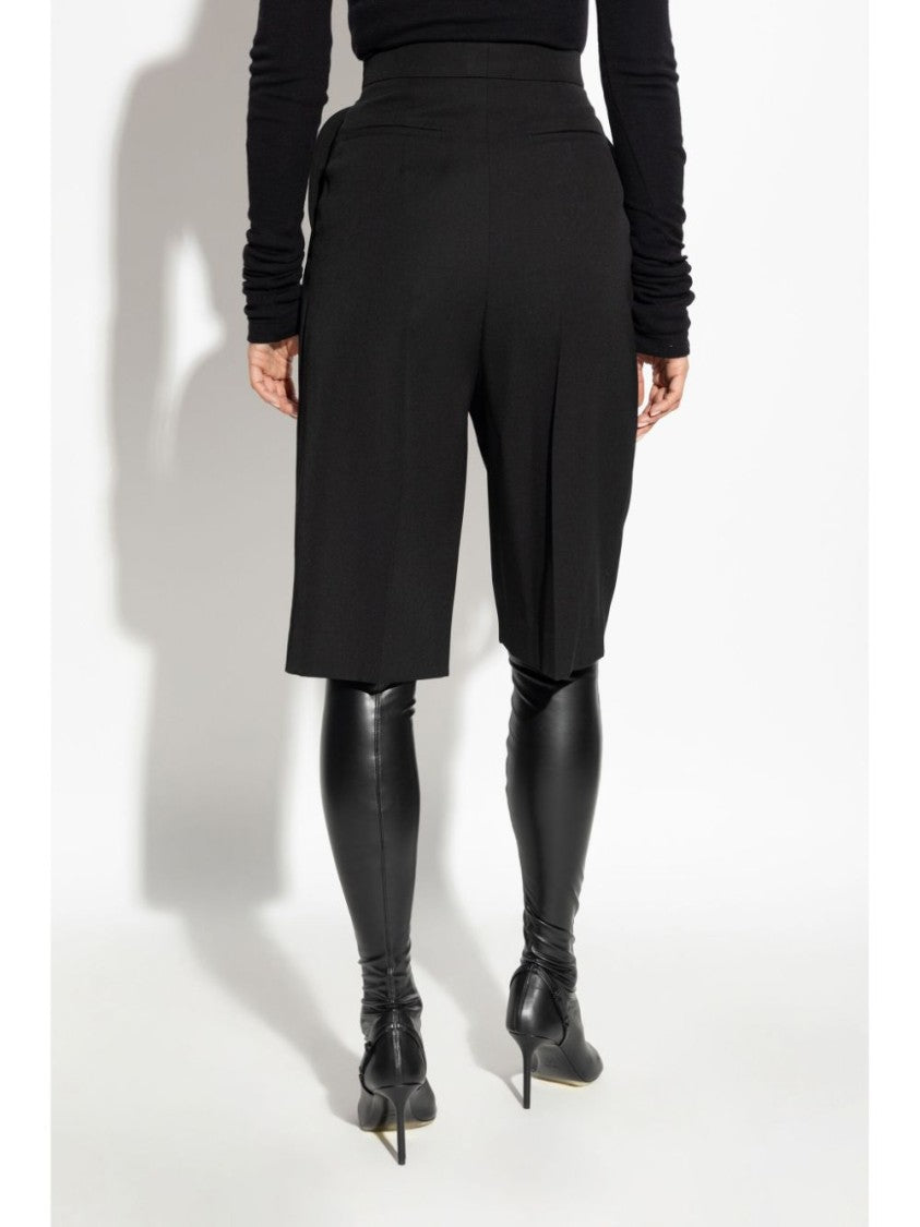 Givenchy Black High Waisted Wide Leg Shorts