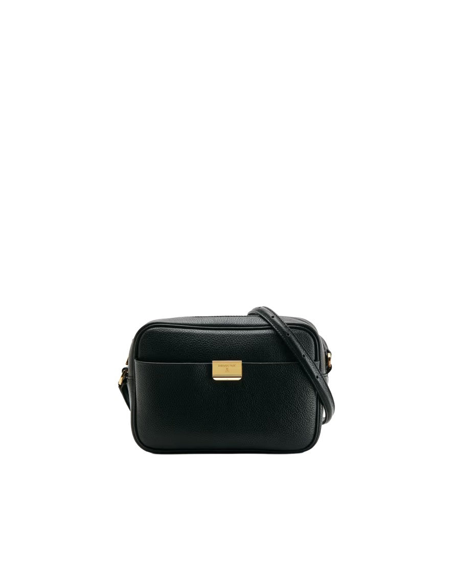 Patrizia Pepe Nero All Day Textured Leather Crossbody Bag