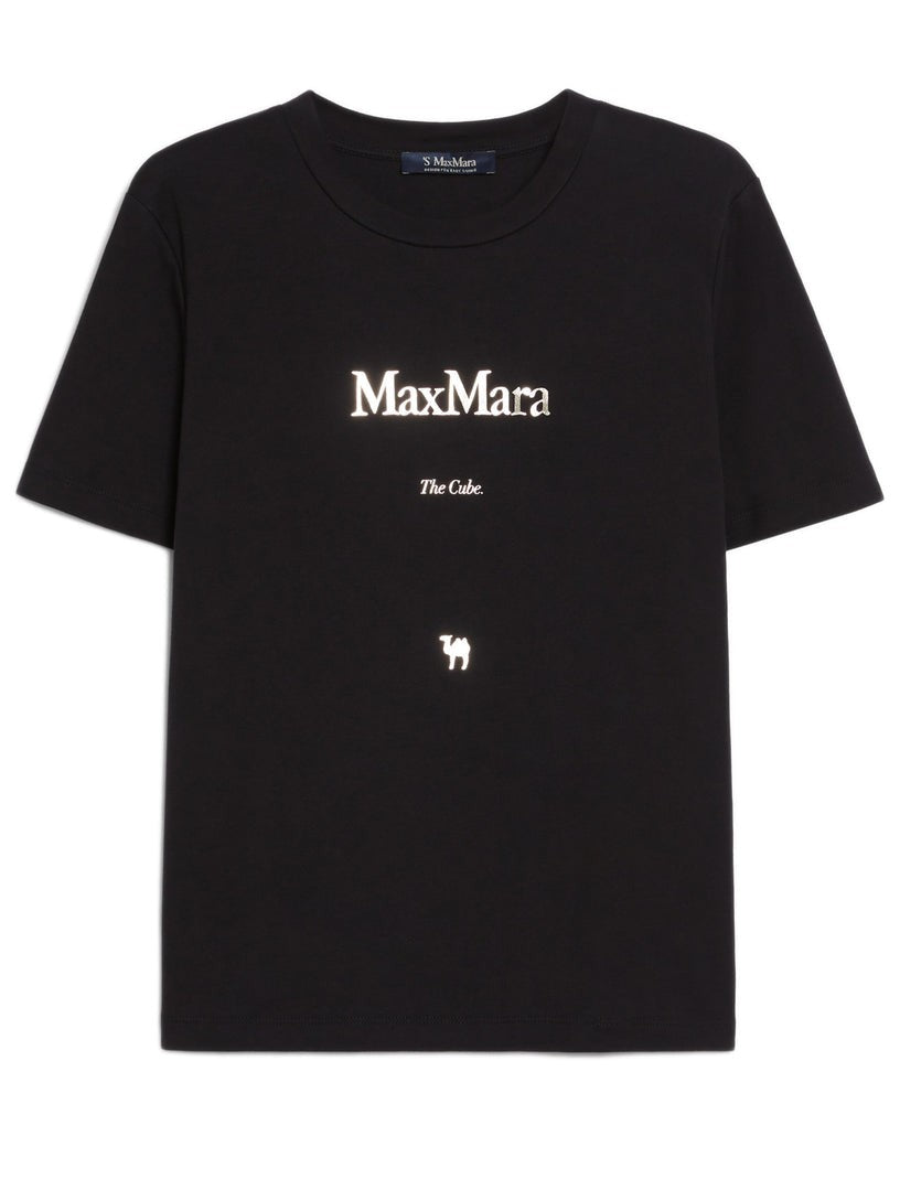 Max Mara Short-Sleeved Cotton T-Shirt With Graphic