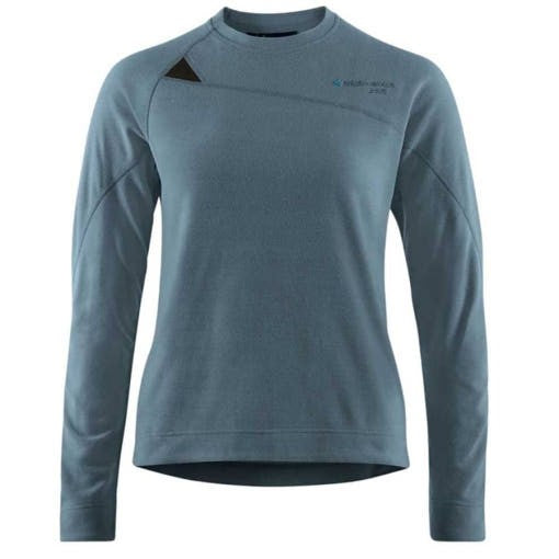 Klattermusen Fitted Blue Long-Sleeve Top With Triangle Accent