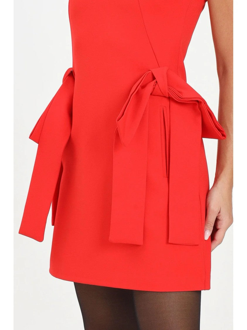 Odi Odi Pinafore Mini Dress With Oversized Bow Pockets