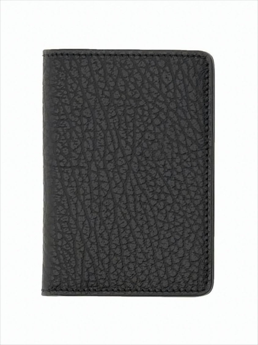 Maison Margiela Pebbled Calfskin Cardholder With Numeric Logo Detail