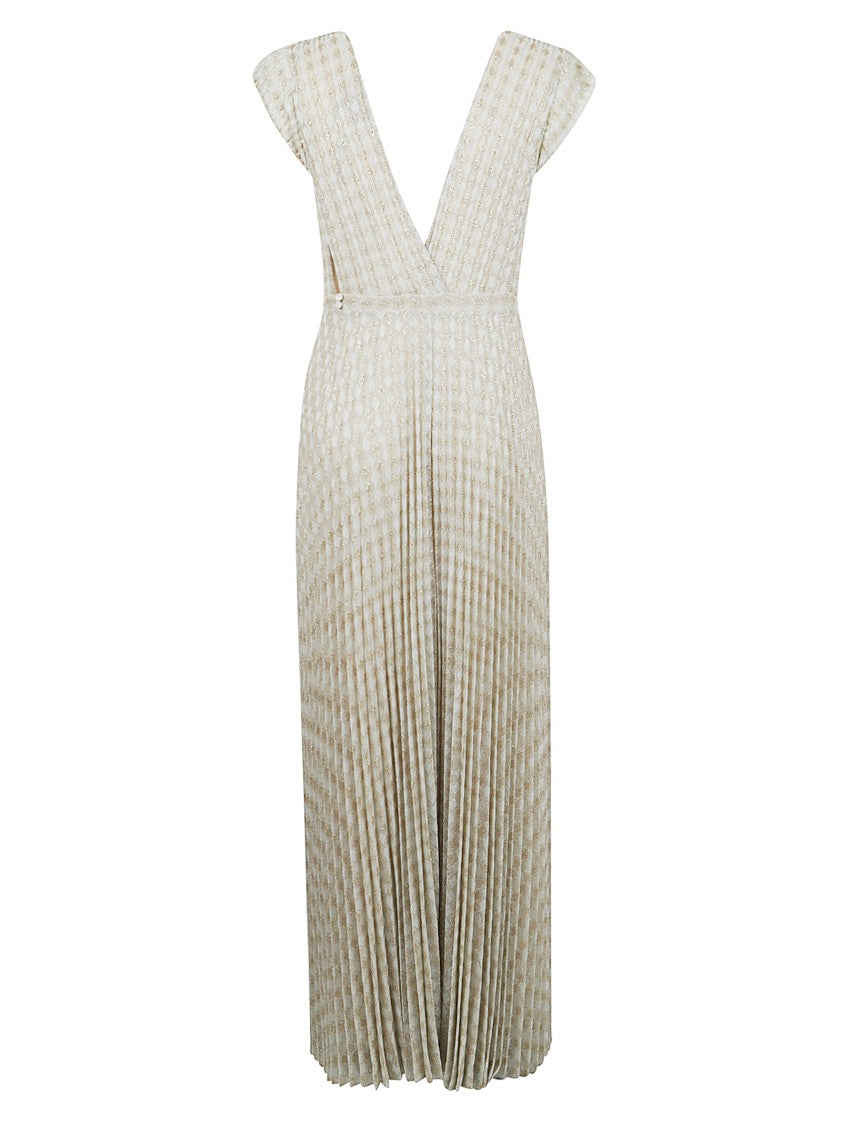 Forte Forte Diamond Plisse Lurex Jersey Midi Dress