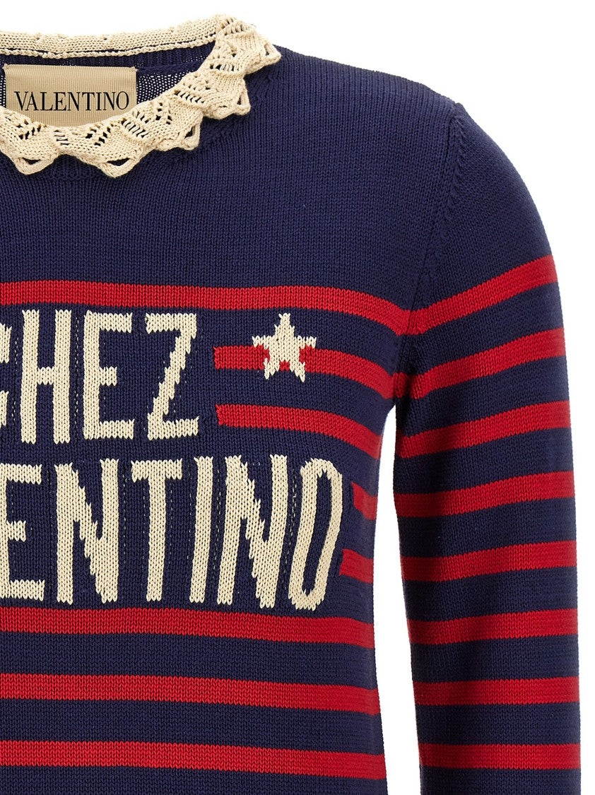 Valentino Garavani Striped Cotton Sweater