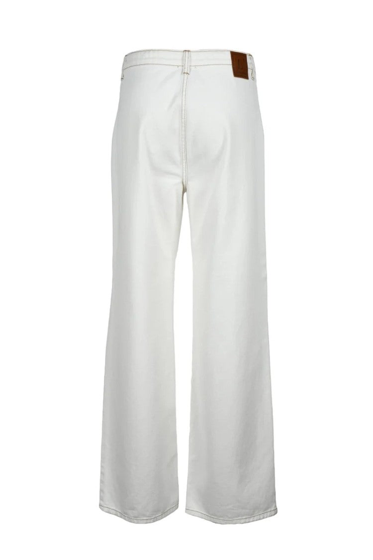 L Autre Chose White High-Waisted Jeans