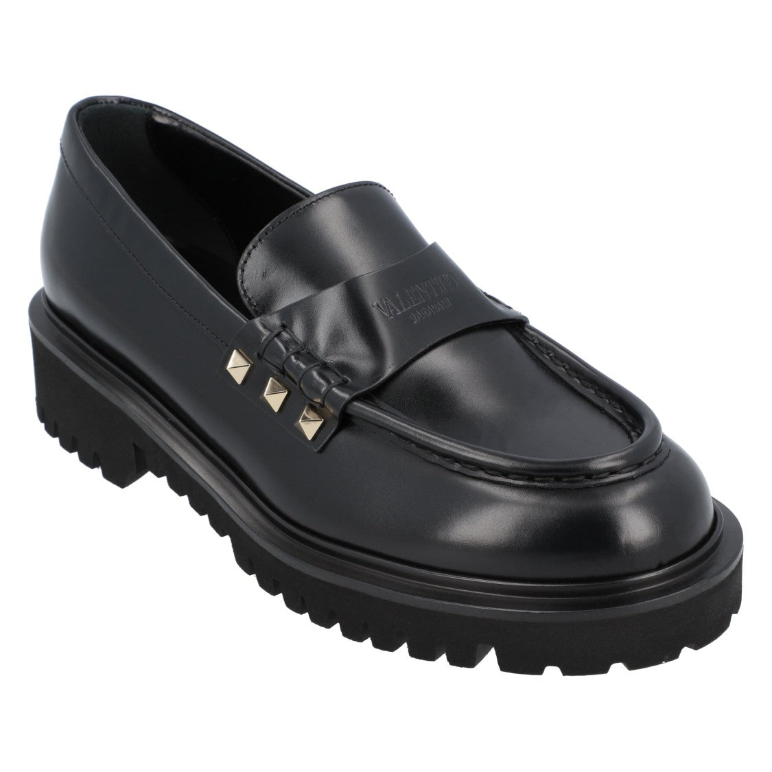 Valentino Rockstud Leather Loafers