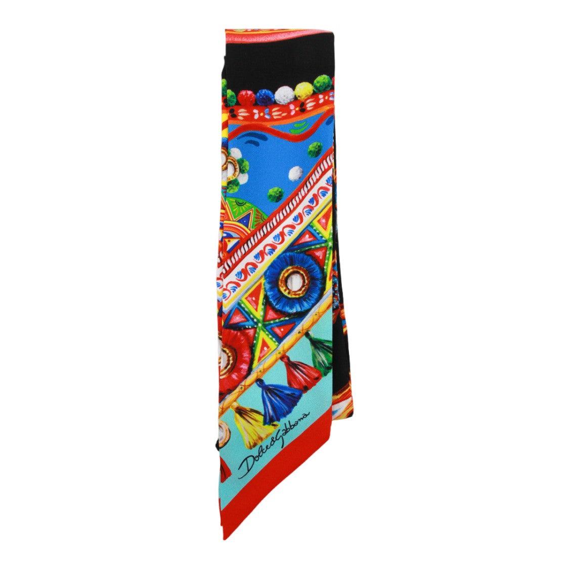 Dolce & Gabbana Geometric Pattern Scarf With Tassel Motifs
