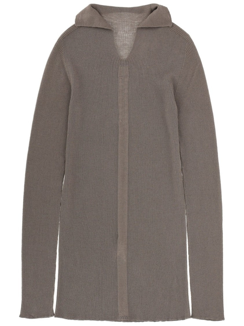 Rick Owens Tabard Newwool Ribbed Turtleneck