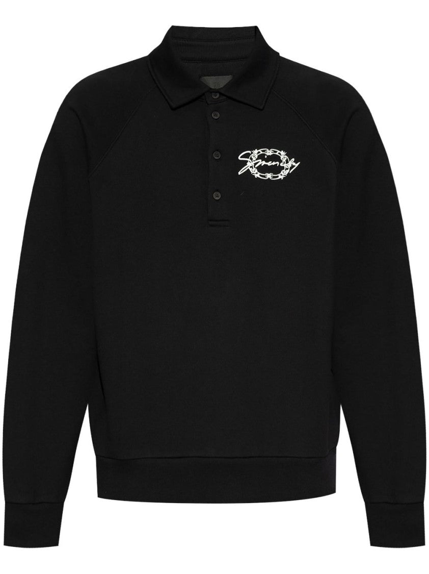 Givenchy Polo-Style Black Sweatshirt