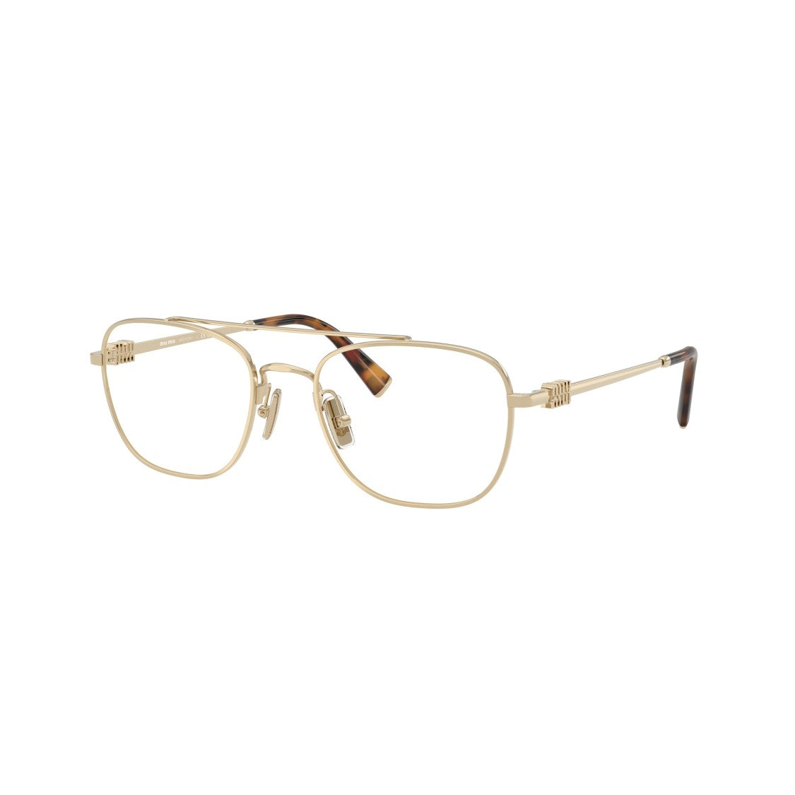 Miu Miu 0Mu 51Wv Rectangular Metal Sunglasses