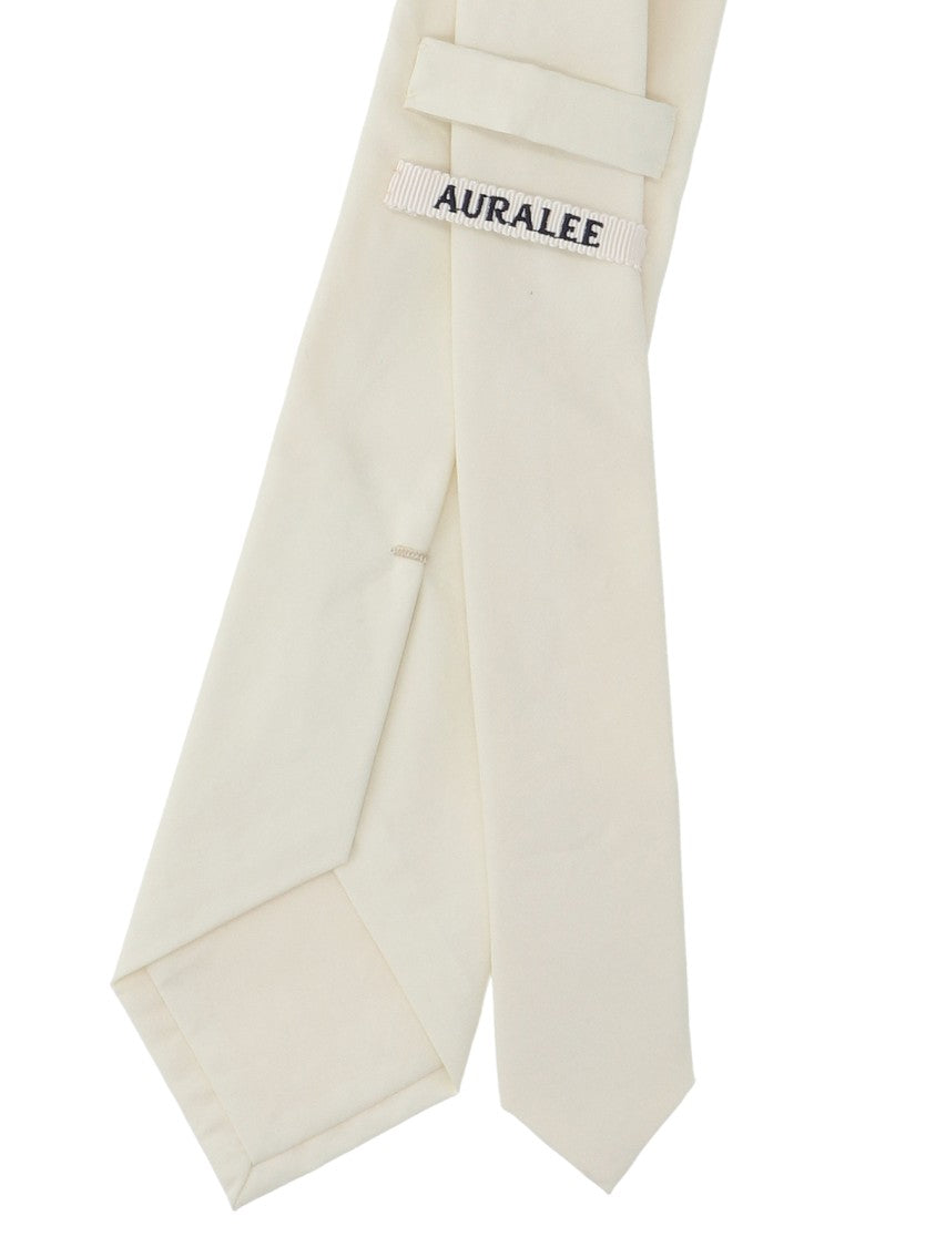 Auralee Adjustable Cotton Tie In Soft Cream