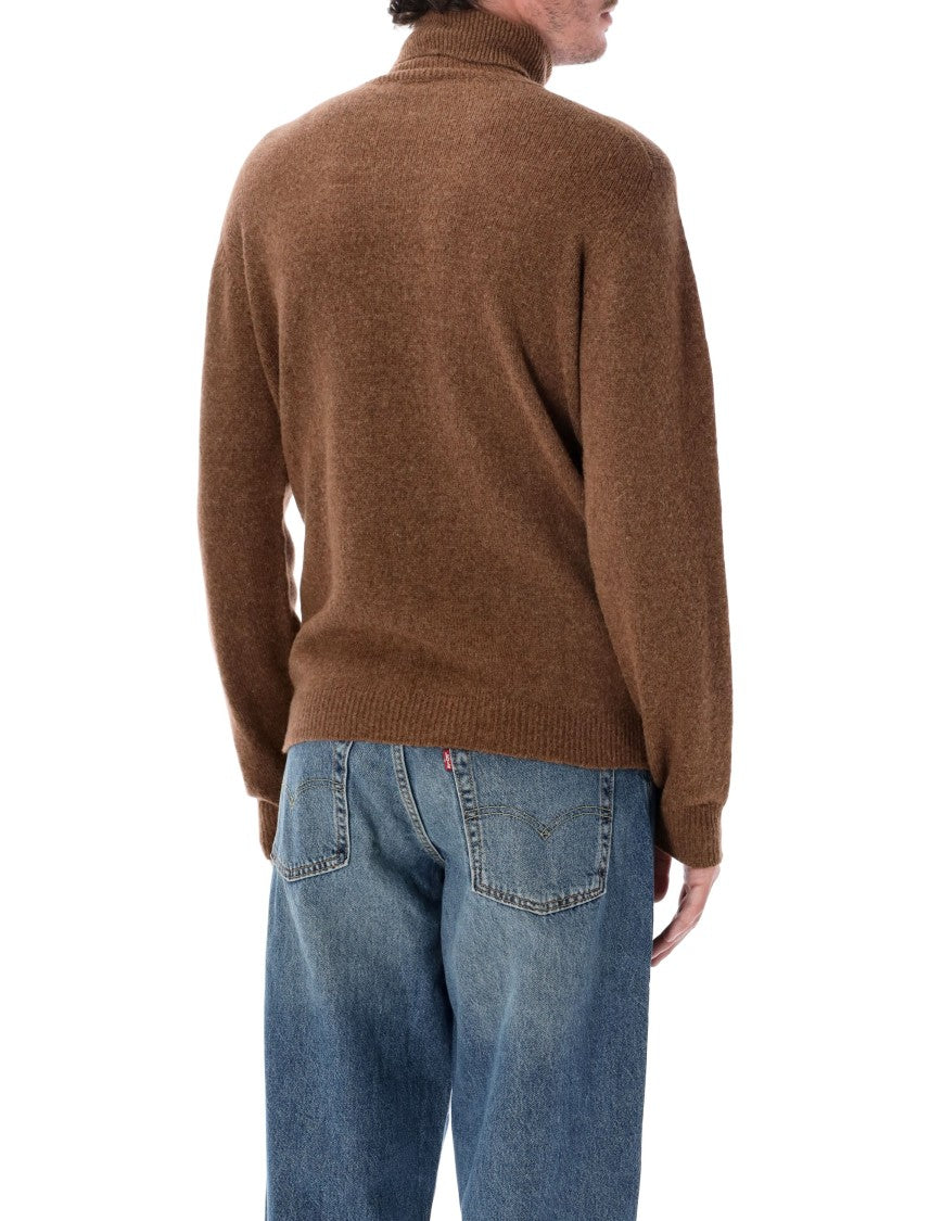 Roberto Collina Textured Knit High-Neck Sweater With Ribbed Details