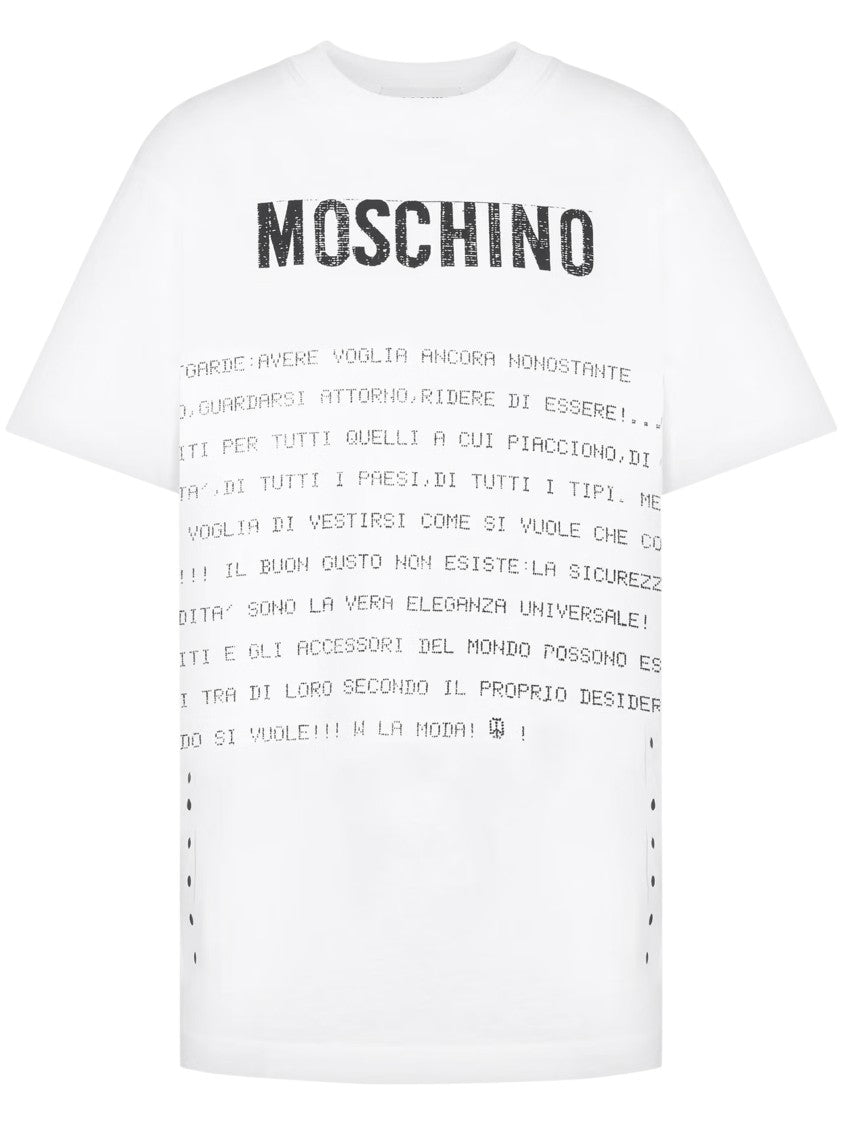 Moschino Relaxed-Fit White T-Shirt With Playful Text