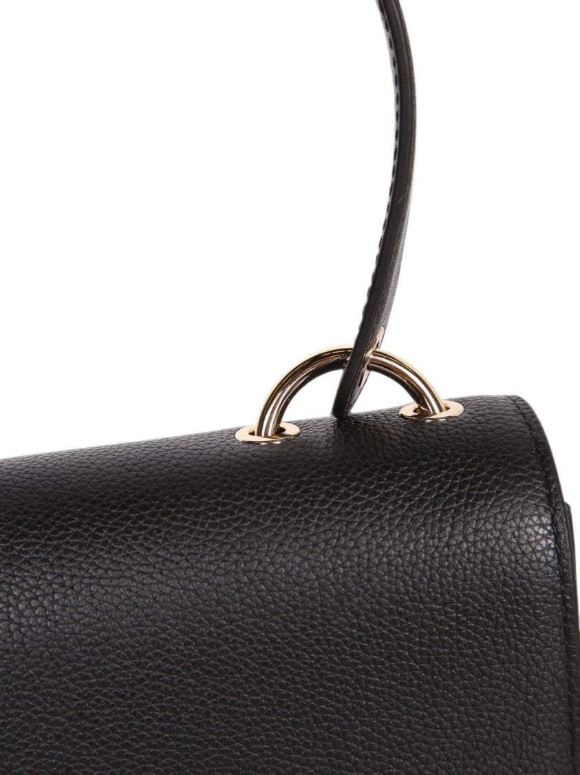 Furla Structured Chain Strap Gold-Clasp Handbag