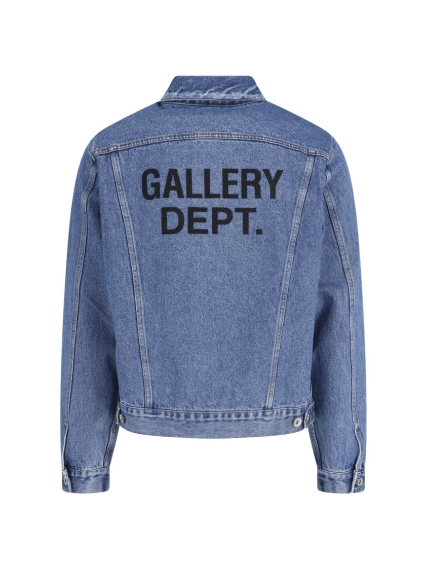 Gallery Dept. Blue Worn-Wash Logo Denim Jacket