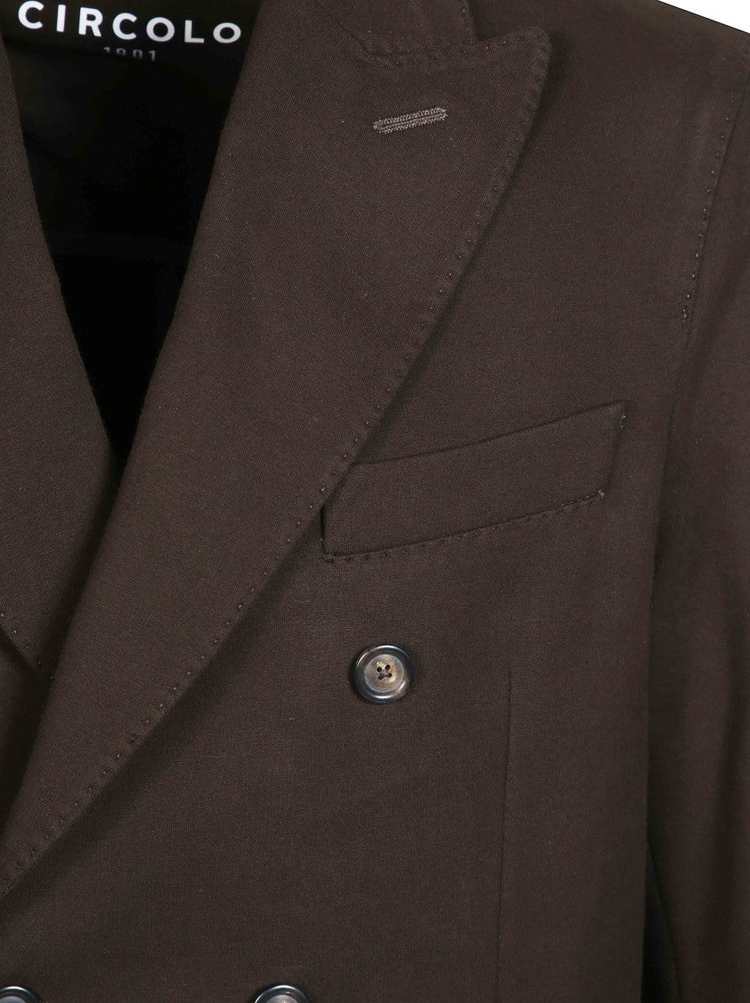 Circolo Cotton-Blend Double-Breasted Blazer