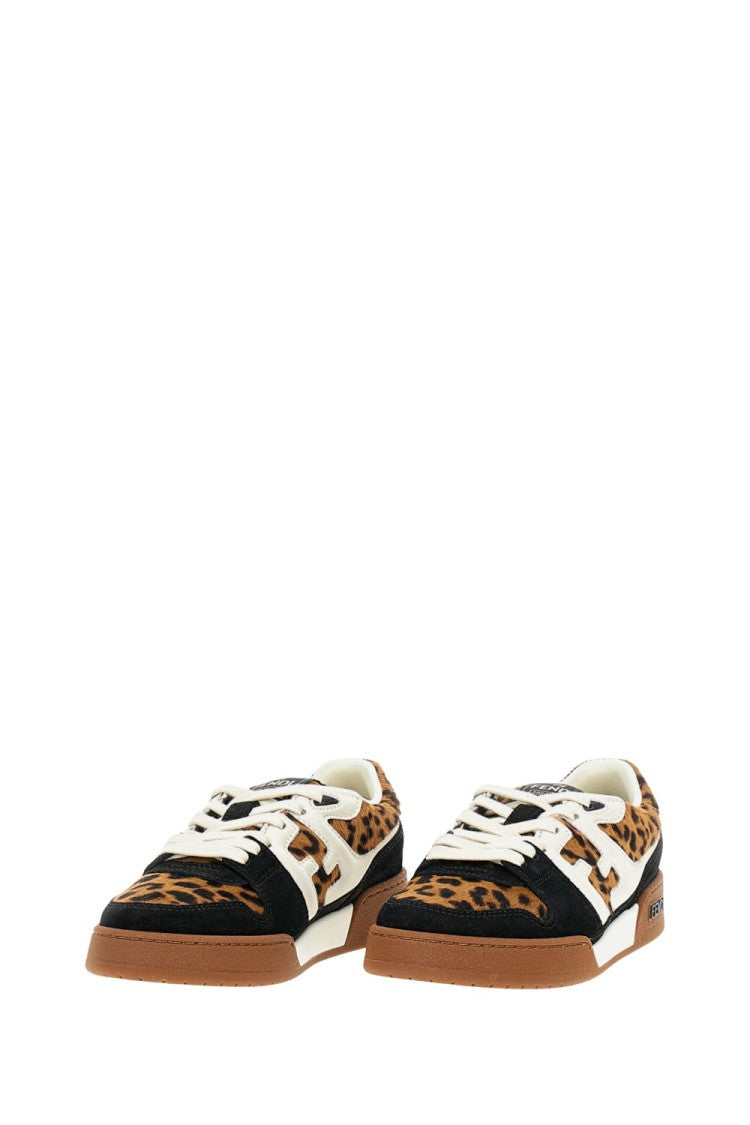 Fendi Lace-Up Pony-Effect Calfskin Sneakers