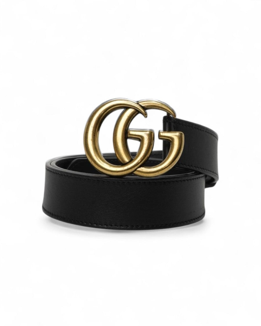Gucci Black Gg Marmont Belt