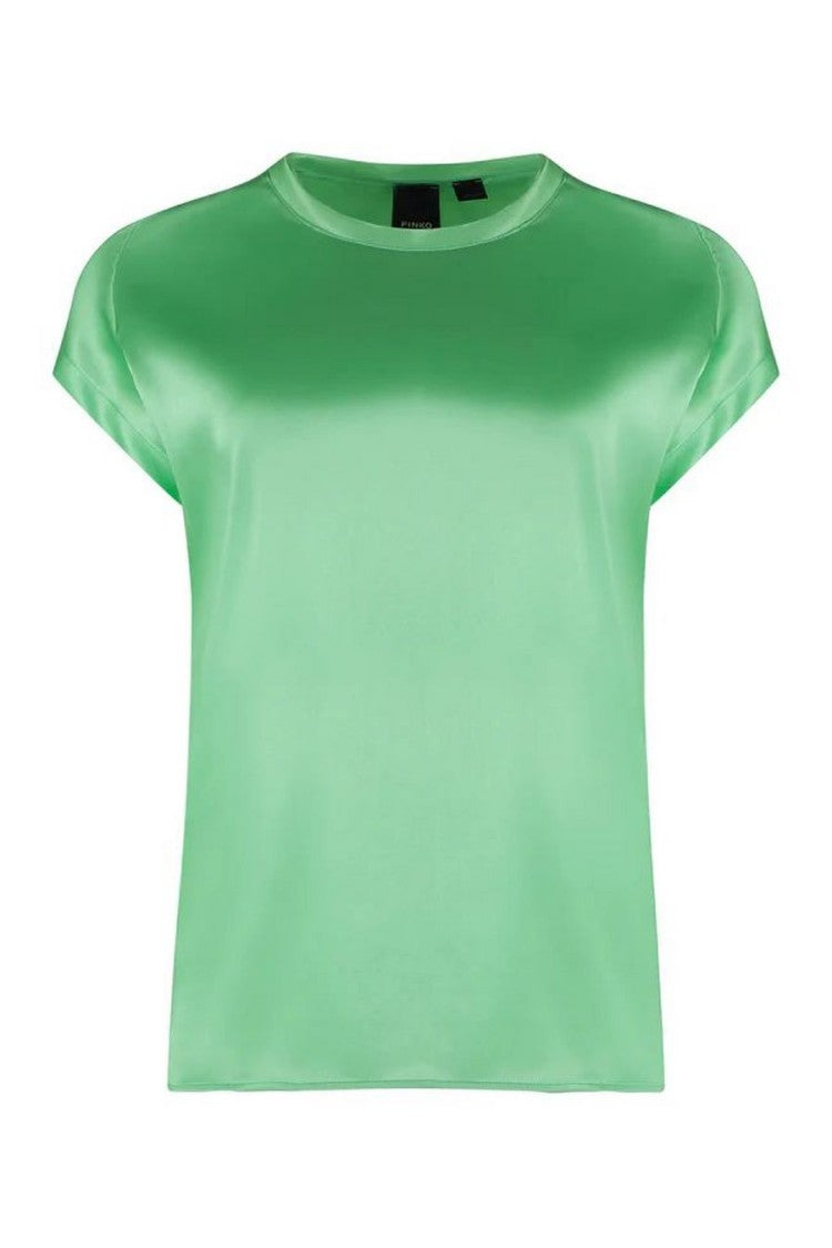 Pinko Silk Blend Short Sleeve Elegant Top