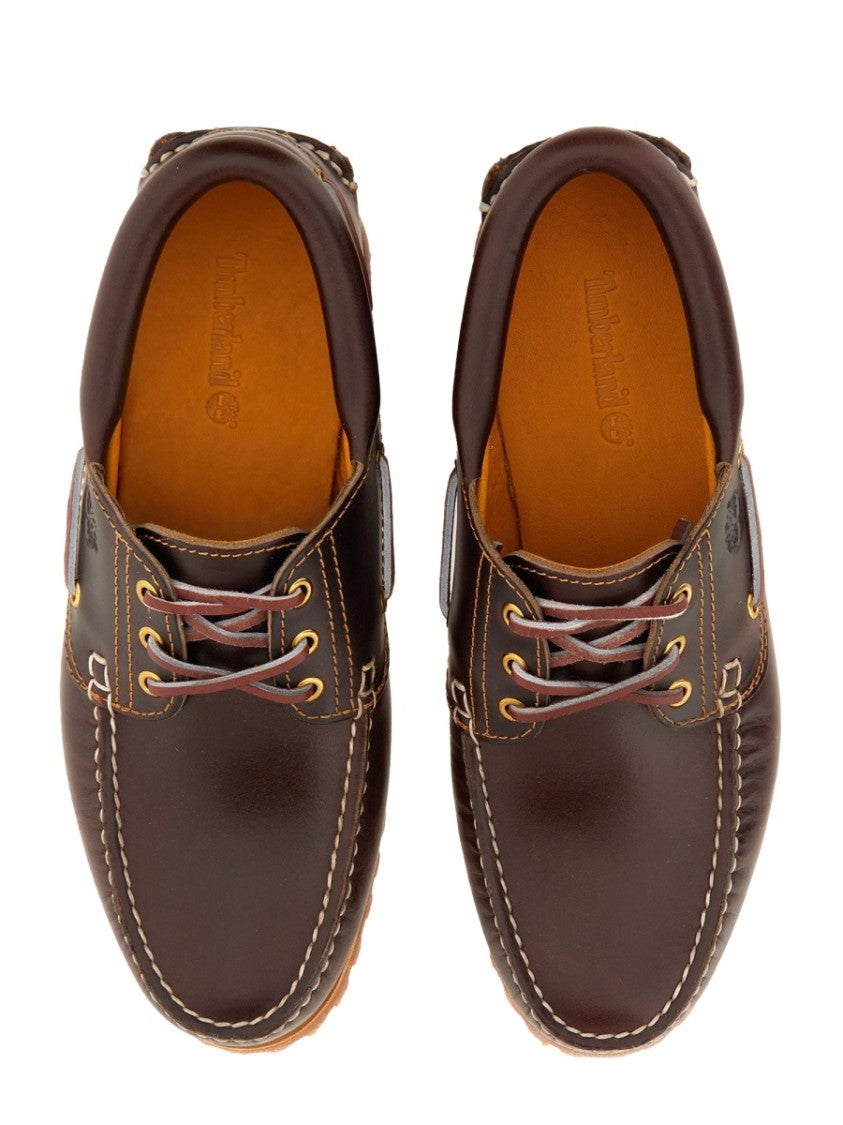 Timberland Rich Brown Rounded Moc Stitching Boat Shoes