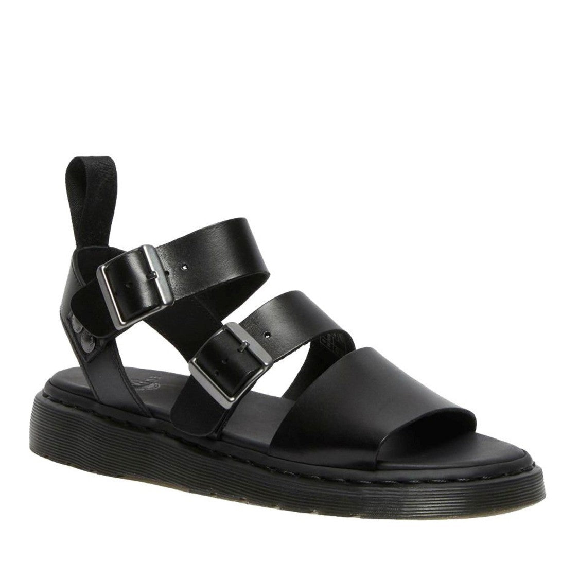 Dr. Martens Black Gryphon Adjustable Straps Leather Sandals